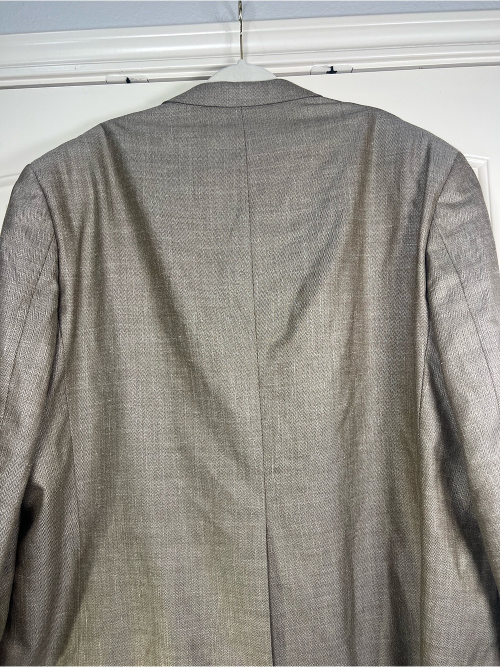 Ralph Lauren Dillard's Wool Silk Linen Blazer Sport Coat Tan Gray Mens 54R EUC - Picture 10 of 16